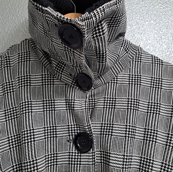 Self Esteem Black & White Plaid  Coat   Size 1X - Picture 6 of 12